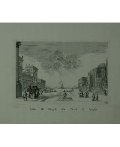 Arriva zu Neapoli alla Piazza di Spagna. Kupferstich von Melchior Küsell nach I. W. Baur aus der Iconographia.