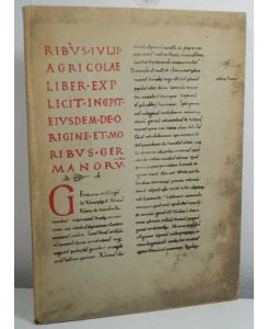 Handschriftliche Untersuchungen zu Tacitus Agricola und Germania. Mit einer Photokopie des Codex Aesinas