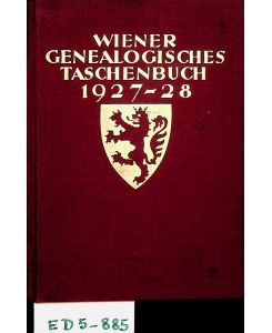 Wiener Genealogisches Taschenbuch 1927/28 2. Jahrgang