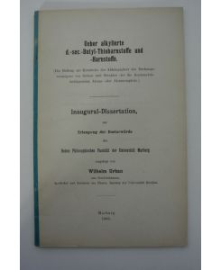 Ueber alkylierte d. -sec. -Butyl-Thioharnstoffe und -Harnstoffe.   - Inaugural-Dissertation (Universität Marburg).