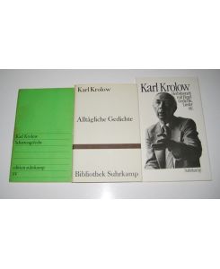 Konvolut aus drei Bänden: Schattengefecht. / Alltägliche Gedichte. / Herbstsonett mit Hegel. Gedichte, Lieder etc.   - [edition suhrkamp; Bd. 78. / Bibliothek Suhrkamp, Bd. 219.].