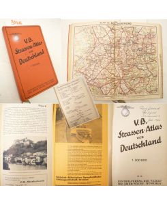 V. B. Straßen-Atlas von Deutschland 1:500. 000 * mit N S . - H o h e i t z e i c h e n auf Einband