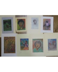 Sammlung von 80 Zeichnungen in Pastell, Aquarell, Kohle und Farbstift. Meist signiert oder monogrammiert und überwiegend datiert