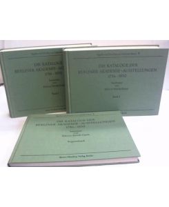 Die Kataloge der Berliner Akademie-Ausstellungen 1789 - 1850. 2 Bände und Registerband