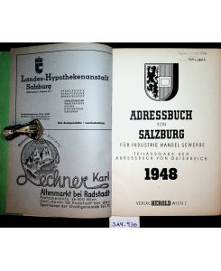 Adressbuch von Salzburg für Industrie, Handel, Gewerbe. Teilausgabe des Adressbuch von Österreich.