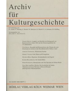 Desaparecer Agregar Reparador Archiv für Kulturgeschichte, HIER 88. Band 2006 Heft, Neuhaus, Helmut