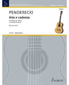 Aria e cadenza  - Transkription für Gitarre, (Serie: Gitarren-Archiv)