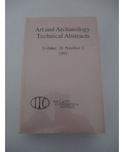 Art and Archaeology. Technical Abstracts. Volume 28, Number 1.