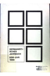 Germanistisches Jahrbuch DDR - UVR 1988;  - 7. Jahrgang;
