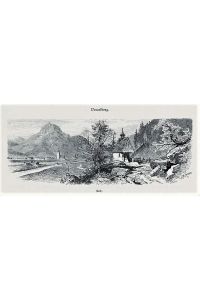 Lech am Arlberg. Orig. Holzstich n. R. Püttner, um 1878.