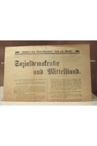 Flugblatt zur Reichstagswahl 1920. Sozialdemokratie und Mittestand.