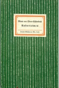 Aphorismen (IB 543). Nachwort von Friedrich Michael. 16. -25. Tsd.