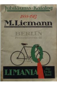 Jubiläums-Katalog 1888-1913 M. LIEMANN.