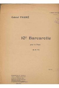 10e Barcarolle por piano. op. 104, No. 2.   - À Mademe Leon Blum.