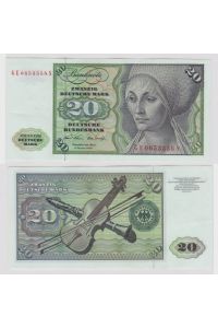 T148434 Banknote 20 DM Deutsche Mark Ro. 271b Schein 2. Jan. 1970 KN GE 0653358 S