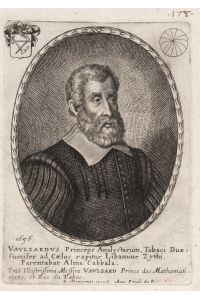 Vaulzardus Princeps Analystarum, Tabaci. . .  - Jean Louis Vaulzard mathematician tabac tobacco Mathematiker Portrait