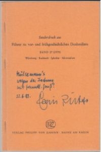 Sonderdruck aus Führer zu vor- und frühgeschichtlichen Denkmälern Band 27 (1975) Würzburg, Karlstadt, Iphofen, Schweinfurt. Seiten 6 bis 21.