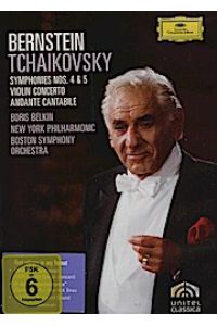 Tchaikovsky : Symphonies nos. 4 & 5 Violin concerto ; Andante cantabile [DVD-Video]  - Interpreten: Boris Belkin/Violine, New York Philharmonic Orchestra, Boston Symphony Orchestra/Leonard Bernstein (Dirigent) - FSK: ab 6, DVD-Video