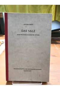 Das Salz.   - Eine kulturhistorische Studie.