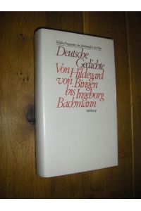 Deutsche Gedichte. Von Hildegard von Bingen bis Ingeborg Bachmann