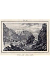 Riva am Garda See (Lago di Garda). Orig. Lithographie (Litografia) von G. Pezolt. Ged. i. d. lithogr. Anstalt v. I. Oberer.