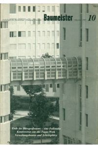 Baumeister . Zeitschrift für Architektur, Planung, Umwelt. 82. Jahrgang, Oktober 1985.
