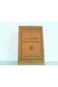 Über Universitäten und Universitätsstudium. Sechs Vorträge von Theobald Ziegler. Mit einem Bildnis W. von Humboldts.