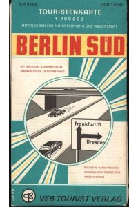 Touristenkarte Berlin Süd, Mit Angaben für Motortouristik und Wassersport Maßstab 1 : 100000,
