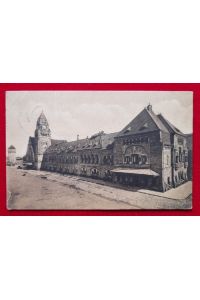 AK Ansichtskarte Metz. Neuer Bahnhof / Nouvelle gare (umseitig Stempel St. Julien (Kr. Metz + Bruxelles)