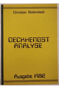 Deckhengst Analyse: Ausgabe 1982.