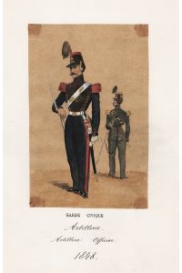 Artillerie Artilleur Officier 1848 / Costumes Militaires Belges - Belgique Belgium Belgien soldiers Soldat Militaria military