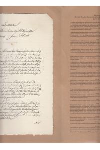 Jahresgabe 1983. Faksimile der Instruction für den Drucker-Factor der H. L. Brönnerschen Buchdruckerey Herrn Schink vom 8ten November 1824.