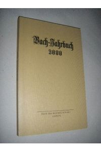Bach-Jahrbuch. 85. Jahrgang 2000