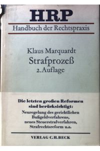 Strafprozess.   - Handbuch der amtsgerichtlichen Praxis; Bd. 8.,