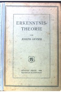 Erkenntnistheorie.   - Editiones scholasticae ; Bd. 20