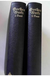 Goethes Werke, Komplette Dünndruckausgabe in 2 Büchern, Ganzledereinband, Kopfgoldschnitt