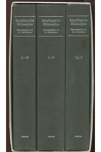 Enzyklopädie Philosophie, in drei Bänden.   - unter Mitw. von Dagmar Borchers ... hrsg. von Hans Jörg Sandkühler. [Übers. Silja Freudenberger ...]