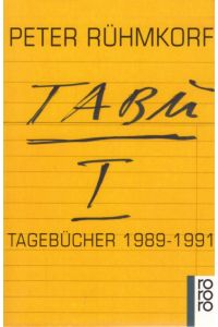 Tabu I  - Tagebücher 1989-1991