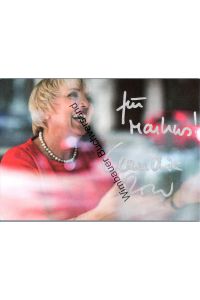 Signierte Photopostkarte Claudia Roth Staatsministerin /// Autogramm Autograph signiert signed signee