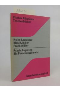 Psycholinguistik  - Ein Forschungsbericht (Literaturwissenschaft)