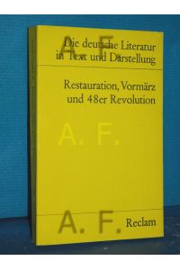 Restauration, Vormärz und 48er Revolution (Die deutsche Literatur Band 10)  - hrsg. von Florian Vassen / Universal-Bibliothek Nr. 9637