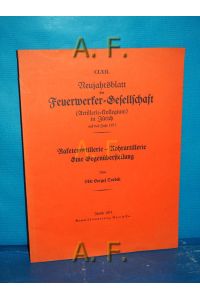 CLXII. (162. ) Neujahrsblatt der Feuerwerker-Gesellschaft (Artillerie-Kollegium) in Zürich auf das Jahr 1971 : Raketenartillerie-Rohrartillerie. Eine Gegenüberstellung.