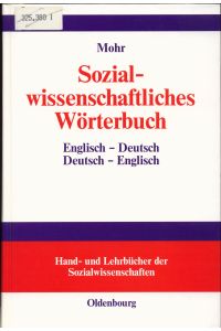 Sozialwissenschaftliches Wörterbuch  - Englisch–Deutsch, Deutsch–Englisch