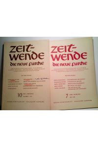 Konvolut bestehend aus 2 Bänden, zum Thema: Zeitwende - Die neue Furche.