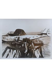 Credit Pan American World Airways / Pioneer Arrival: The first passengers to cross the Atlantic . . . (Original photograph on the history of Pan Am Airways).