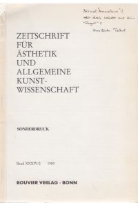Zur zeichnerischen Simulation von Natur und natürlicher Lebendigkeit. [Aus: Zeitschrift für Ästhetik und Allgemeine Kunstwissenschaft, Bd. 34/2, 1989].