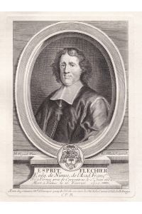 Esprit Flechier - Esprit Flechier (1632-1710) eveque de Lavaur, Nimes gravure Portrait engraving