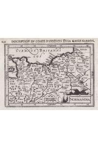 Normandia - Normandie Normandy map Karte carte gravure