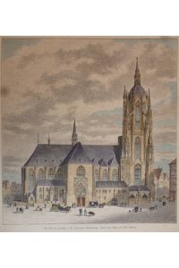 kolorierter Holzstich - Der Dom zu Frankfurt a. M. nach seiner Restaurierung