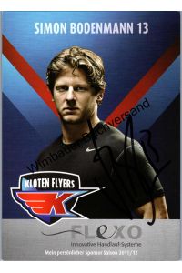 Original Autogramm Simon Bodenmann Eishockey Kloten Flyers /// Autogramm Autograph signiert signed signee  - Saison 2011 / 2012